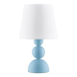 Sweetoak 14 in. 1-Light Blue Resin Table Lamp with Fabric Drum Shade