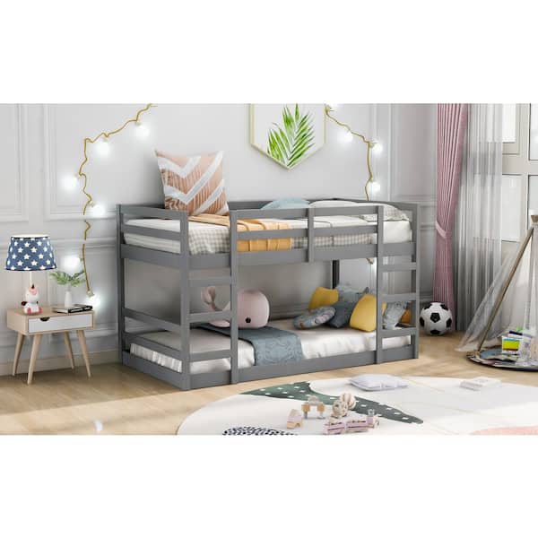 Twin floor hot sale bunk bed