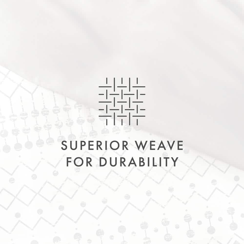 Gray and White Reversible Etched Gate Twin Duvet Cover Set