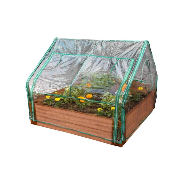 Frame It All 4 ft. x 4 ft. x 36 in. Extendable Greenhouse