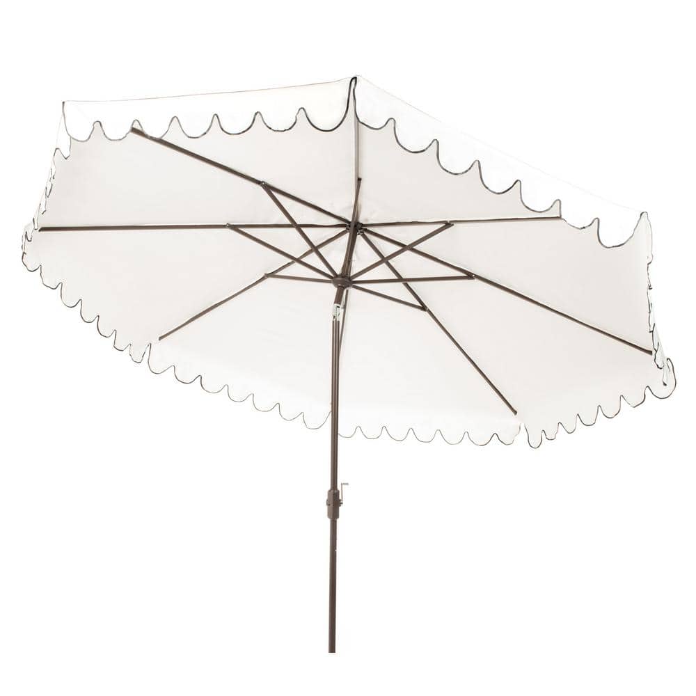 Venice 11-Foot White and Black Aluminum Patio Umbrella