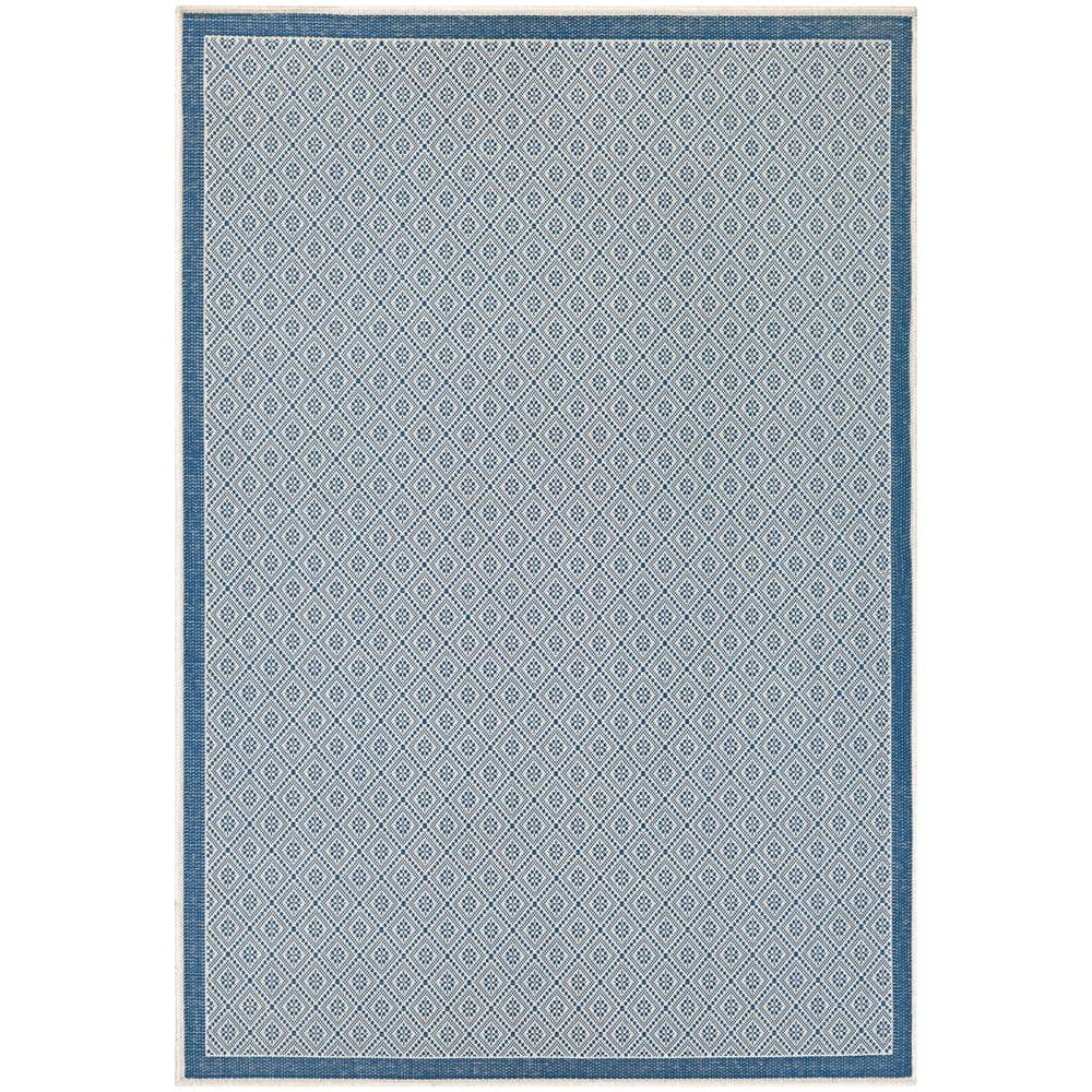 Monaco Sand-Azure 2' x 3'7" Geometric Synthetic Area Rug