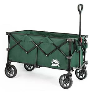 Collapsible Folding Camping Wagon with More Silence Wheels, Green