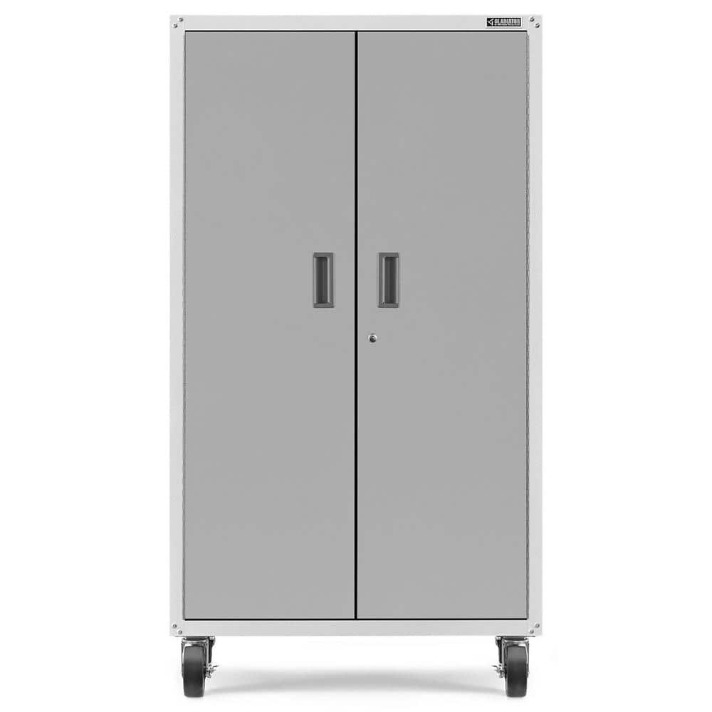 Mobile Bin Storage Cabinet with Doors - 36 3D Bins - 67H