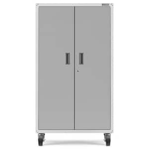 36 in. W x 66 in. H x 18 in. D 3-Shelves Steel Mobile Storage Freestanding Cabinet