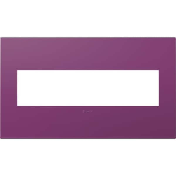 adorne 4 Gang Decorator/Rocker Wall Plate, Plum (1-Pack)