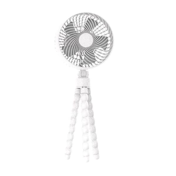 Hampton Bay 5 in. Mini Portable Personal Octopus Clip on Fan in White