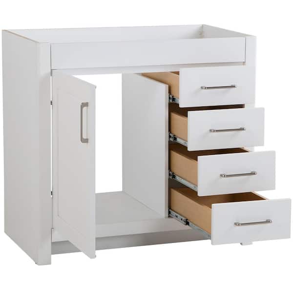 Westcourt 36 in. W x 21 in. D x 34 in. H Bath Vanity Cabinet Only in Sterling Gray