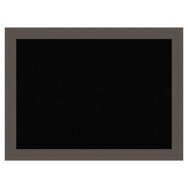 Amanti Art Brushed Pewter Framed Black Corkboard 32 in. x 24 in ...