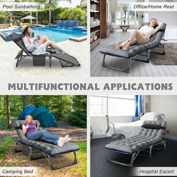 BOZTIY Polyester Portable Folding Sleeping Cot, Convertible