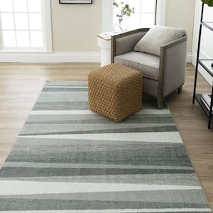 Mayan Sunset Grey 2 ft. 6 in. x 3 ft. 10 in. Machine Washable Area Rug