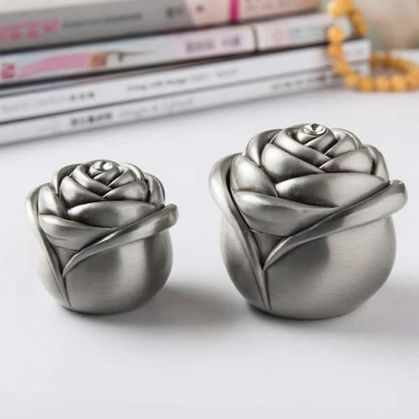 Afoxsos 2.12 x 2.12 x 1.89 in. Small Silver Vintage Metal Alloy