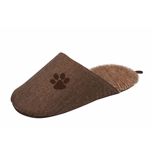 One-Size Brown Slip-On Fashionable Slipper Bed