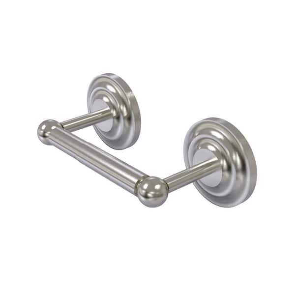 Allied Brass Que New Collection Double Post Toilet Paper Holder in Satin Nickel