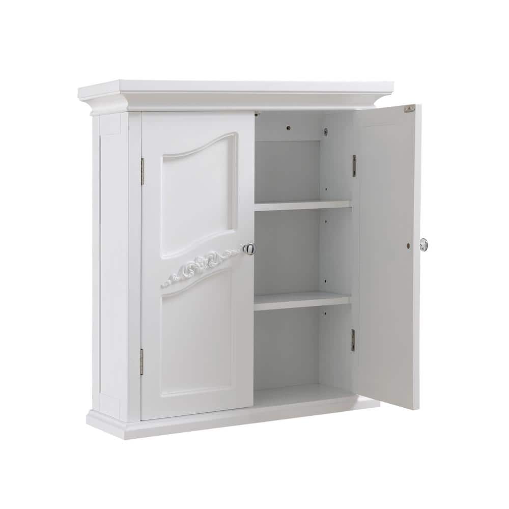 Versailles Elegant White 22" Engineered Wood Wall Cabinet