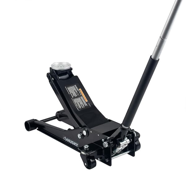 Husky 3-Ton Low Profile Floor Jack with Quick Lift with 12 in. 4