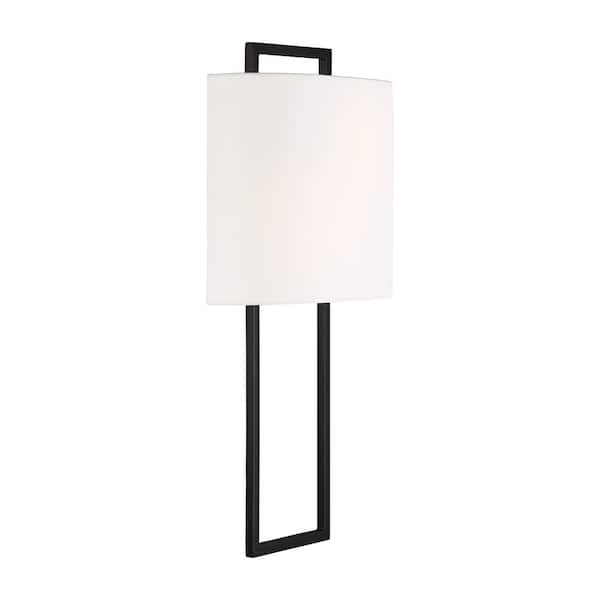 Crystorama Fremont 2-Light Black Forged Sconce