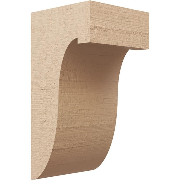 Ekena Millwork 10 in. x 20 in. x 10 in. Wide Del Monte Rough Cedar Woodgrain TimberThane Corbel, Primed Tan