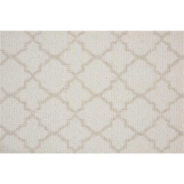 Natural Harmony Verandah Ivory/Dove Custom Area Rug with Pad