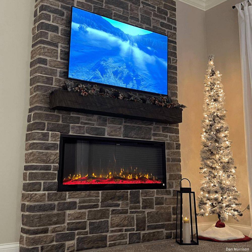 Sideline Elite 50 in.Wall Mount or Recessed Smart Electric Fireplace in Black with Alexa Built-In price history on PriceWatchPro