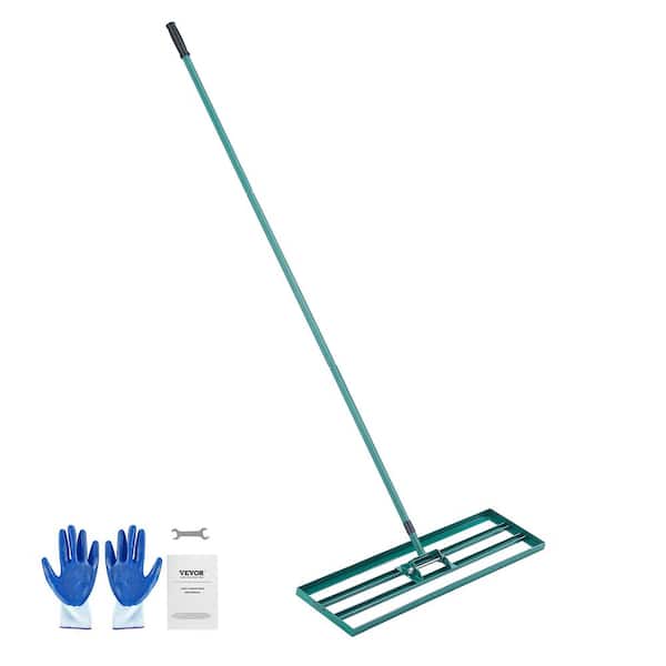 VEVOR Lawn Leveling Rake 36 in. x 10 in. Level Lawn Tool Heavy-duty Lawn Leveler with 78 in. Steel Extended Handle Rake Suit