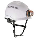 Skullerz White LED Class C Safety Helmet Plus LED Light
