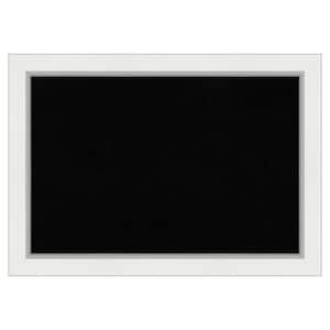 Eva White Silver Framed Black Corkboard 41 in. x 29 in. Bulletine Board Memo Board
