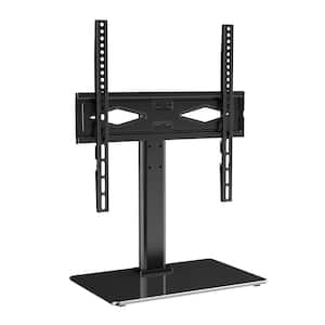 TV Stand Mount for 32 to 55 in. TVs Height Adjustable Swivel TV Stand with Tempered Glass Base for Bedroom, Living Room