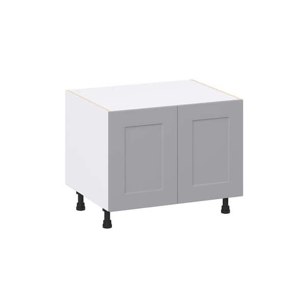 Roseland 30 in. W x 24 in. D x 34.5 in. H Assembled Shaker Apron Front Sink Base Kitchen Cabinet in Slate Gray