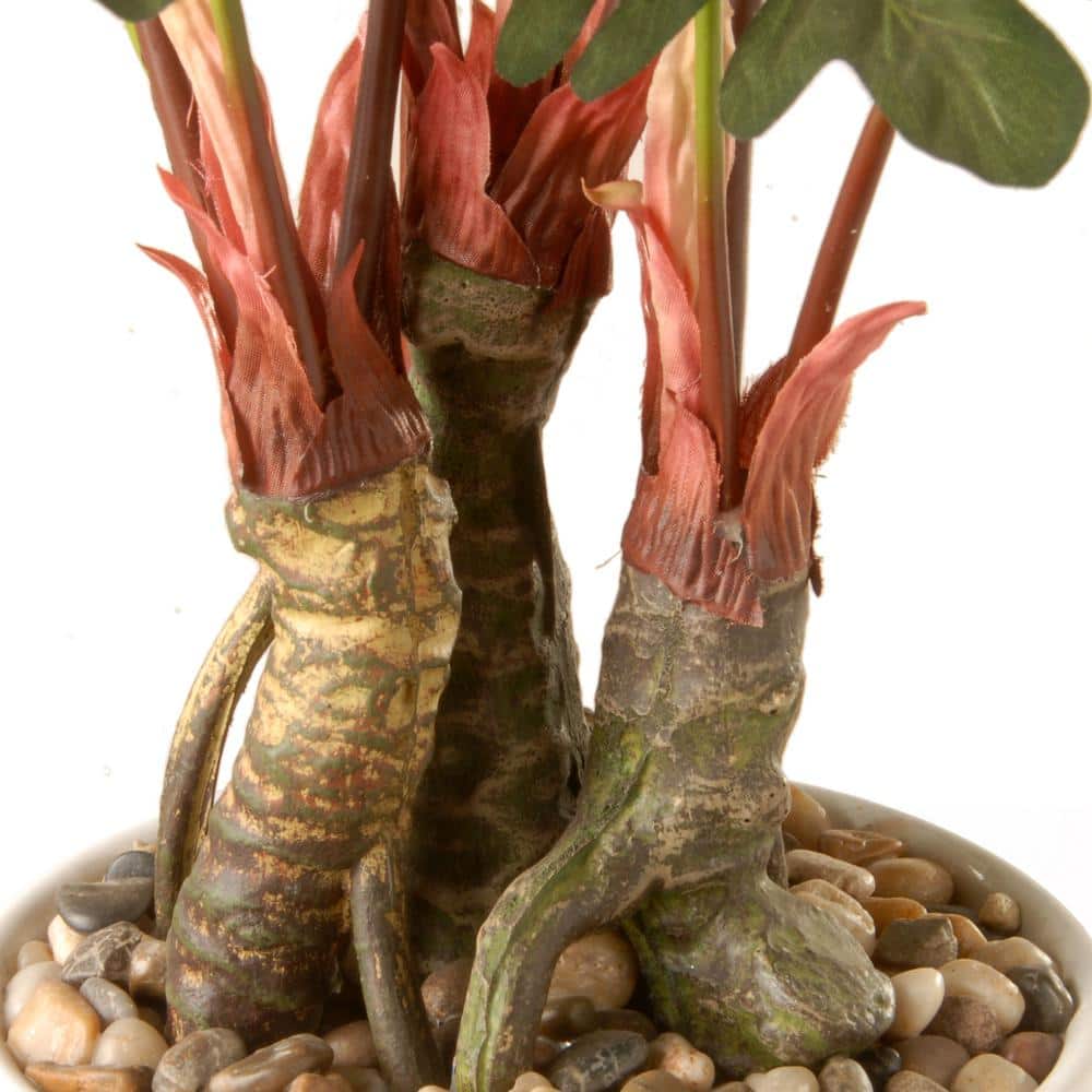 Silk Philodendron 23" Potted Tabletop Plant in White Ceramic