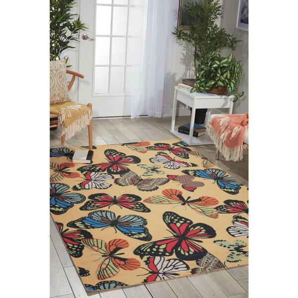 Yellow Accent Rug, Entryway Rugs for Spring