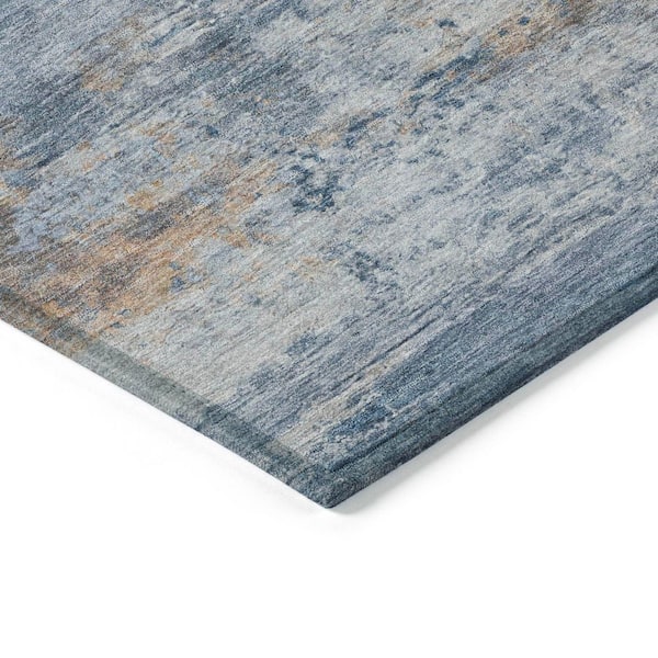 Chantille Machine Washable Indoor/Outdoor Abstract ACN2146 Denim 5 ft. x 7 ft. 6 in. Area Rug