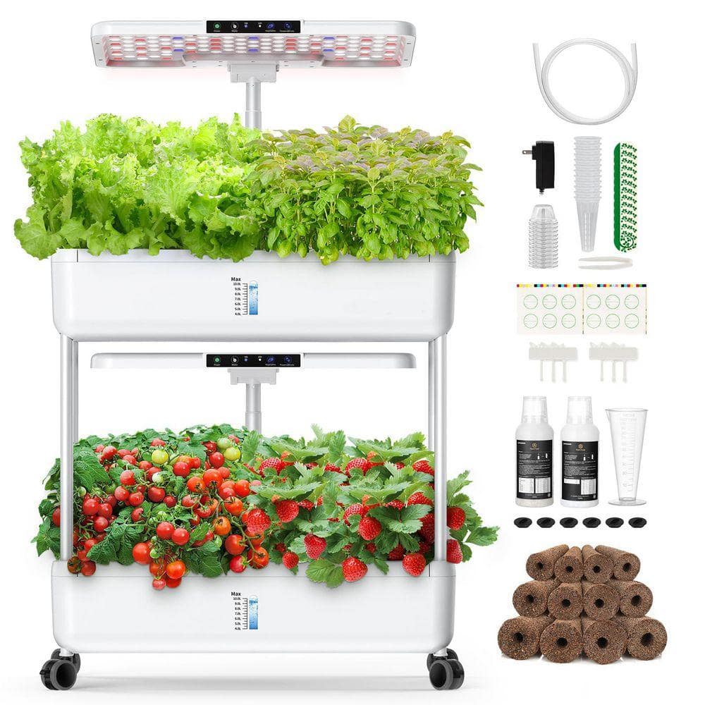 N/A 44 Pods Hydroponic Growing System Garden w/ LED Grow Light