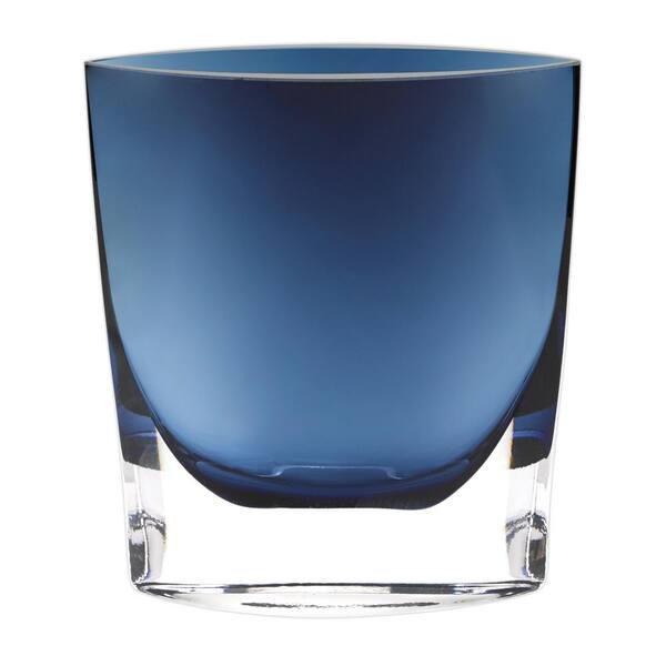Unbranded Midnight Blue Montego Bay European Mouth Blown Crystal Decorative Vase
