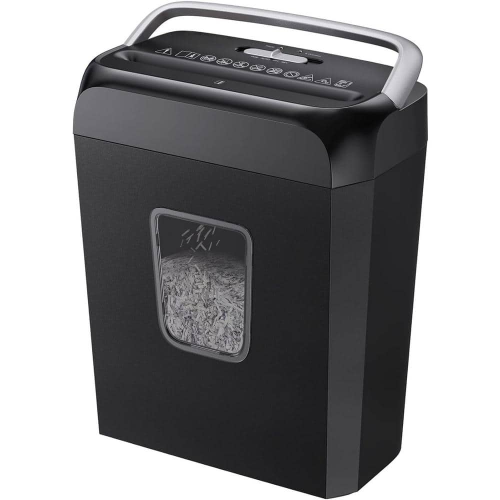 6-Sheet Cross Cut Paper Shredder with 3.4 gal. Bin for Credit Card, Staple,