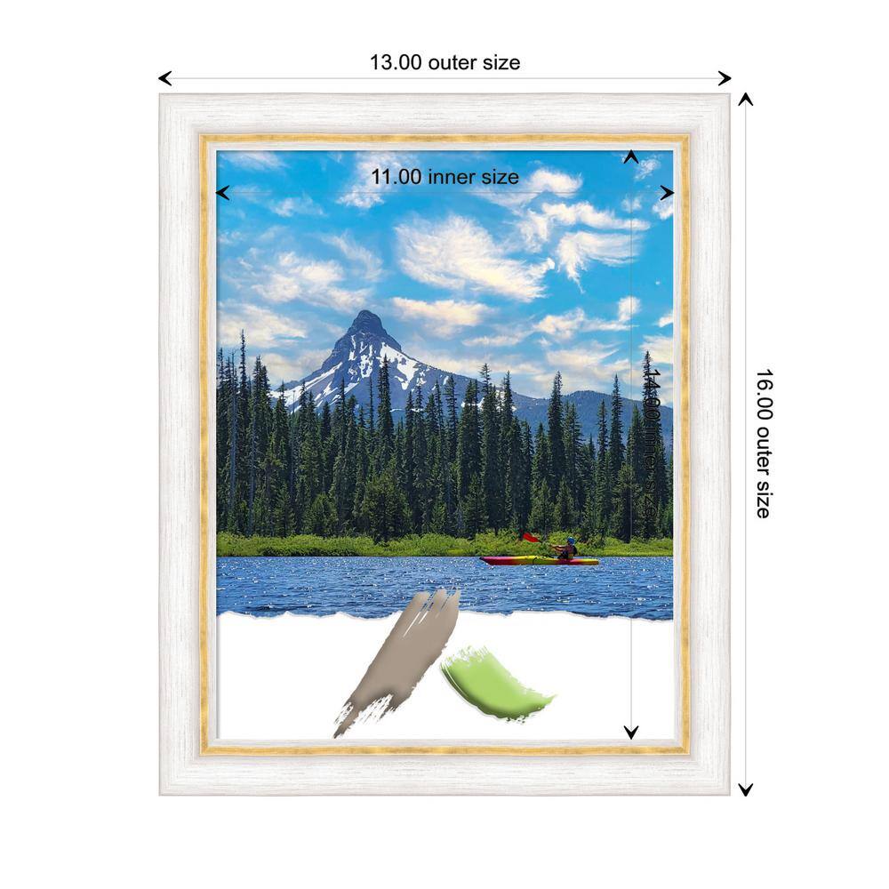 Morgan White Gold 11x14 Wood Wall Picture Frame