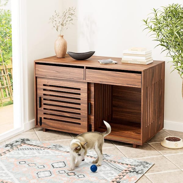 Mid century 2025 modern dog crate