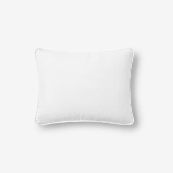 The Company Store Linen White Solid Machine Washable 12 in. x 16 in. Boudoir Cover