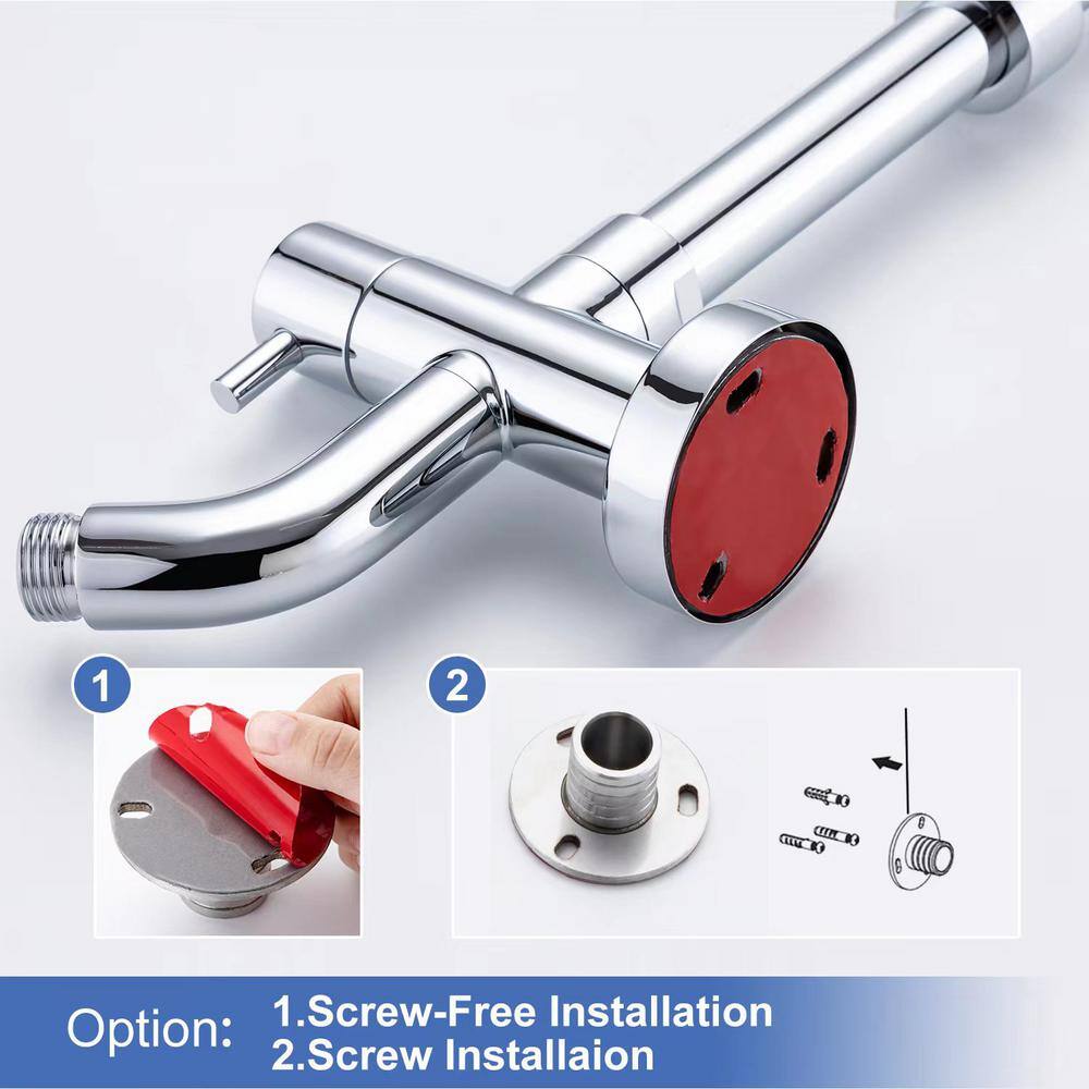 Polished Chrome Adjustable Height Multi-Head Shower System