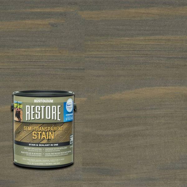 Rust-Oleum Restore 1 gal. Semi-Transparent Stain Carbon with NeverWet