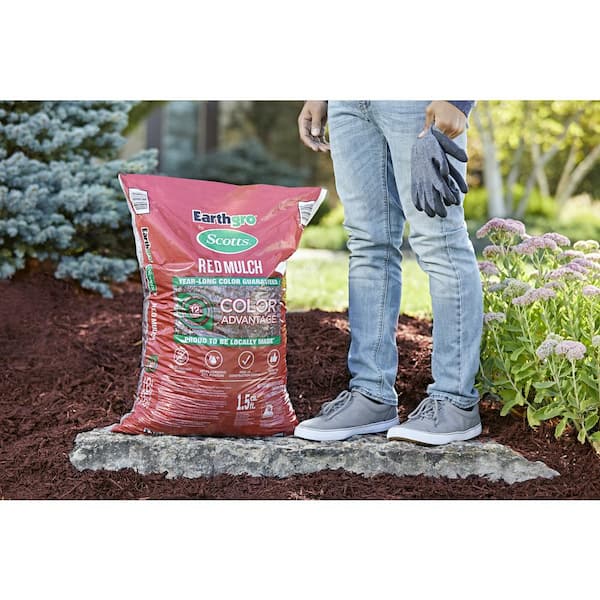 Image of Scotts EarthGro Brown Mulch Over Shrubs