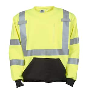 COR-BRITE Type R Class-3 XL Lime Crew Neck Sweatshirt