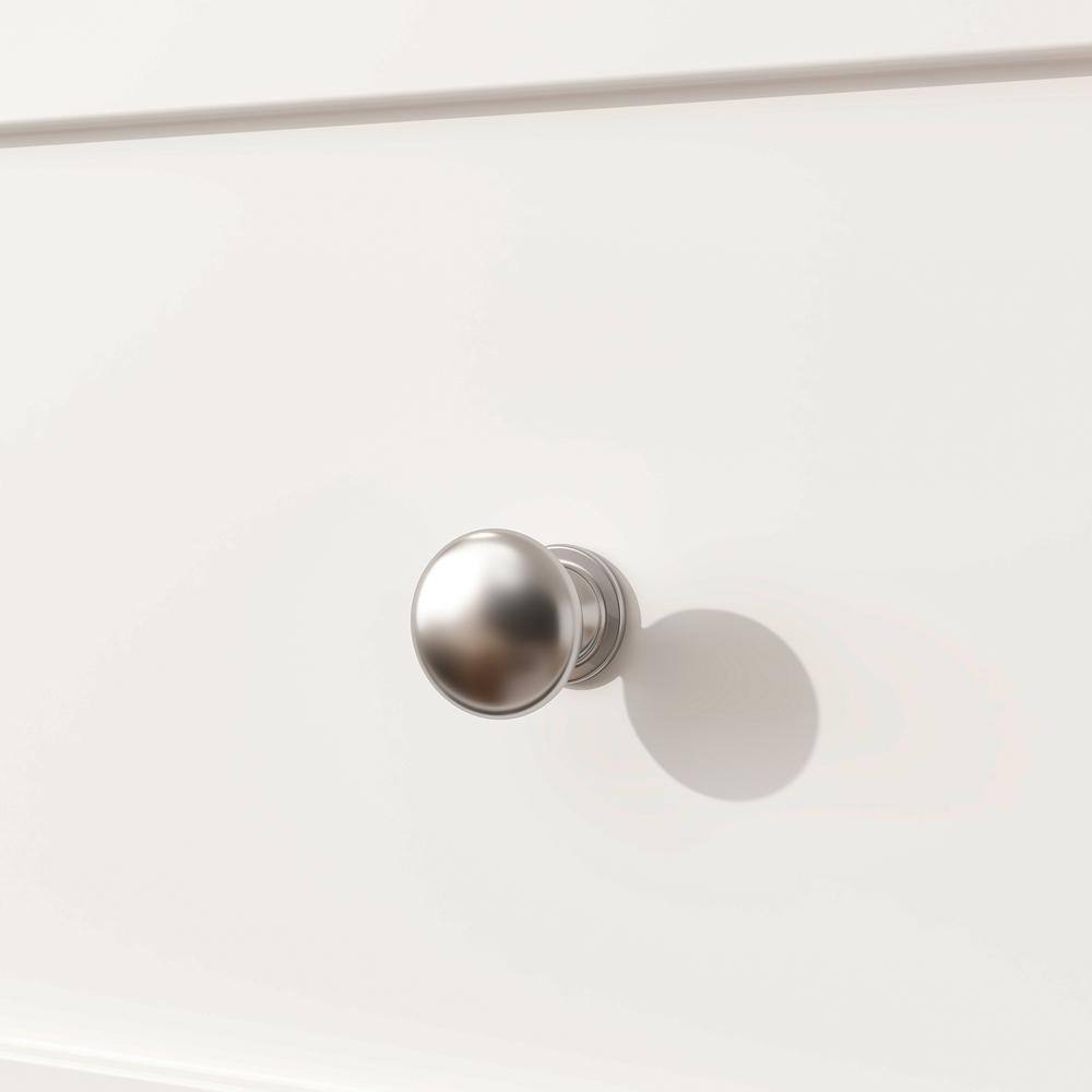 White 12-Drawers 61 in. Width x 35.4 in. Height Wooden Dresser without Mirror, Chest of Drawers with Silver Handle - thumbnail 5