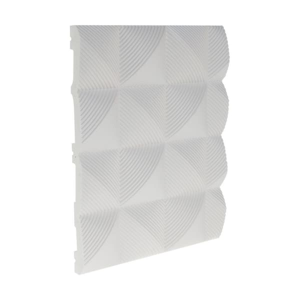 ORAC DECOR 7/8 in. D x 9-7/8 in. W x 4 in. L Primed White Plain Cobble Polyurethane 3D Wall Covering Panel Moulding Sample
