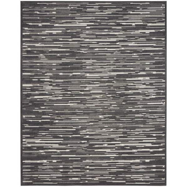Nourison Casual Grey 8 ft. x 10 ft. Abstract Contemporary Area Rug