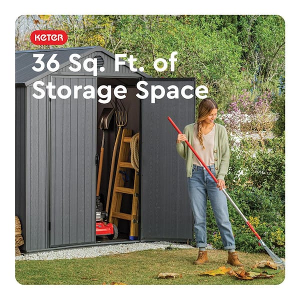 Keter Darwin 6 ft. W x 6 ft. D Outdoor Durable Resin Plastic