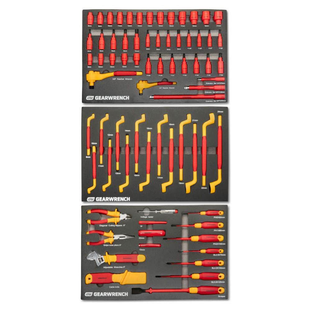 GearWrench 1/4 in. and 3/8 in. Drive VDE Insulated Tool Set (72-Piece)