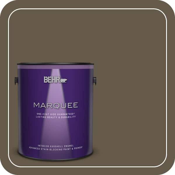 BEHR MARQUEE 1 gal. #740D-7 Frontier Shadow Eggshell Enamel Interior Paint & Primer