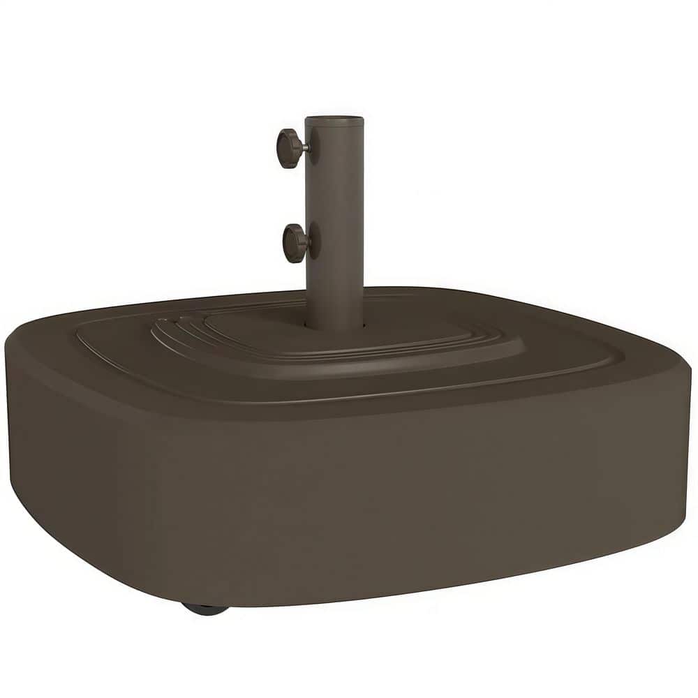 15 lbs. HDPE Patio Umbrella Base in Brown with Wheels, Fills up to 110 lbs. Sand, for Outdoor Garden price history on PriceWatchPro