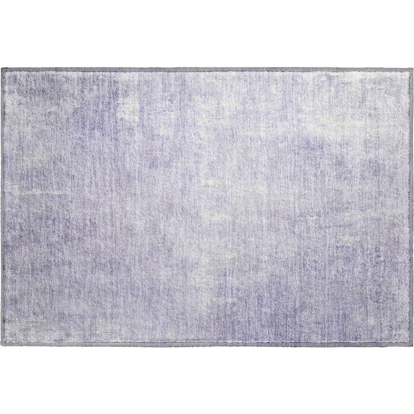 Mayfield Premium Machine Washable Abstract AMF1852 Lavender 2 ft. x 3 ft. Area Rug